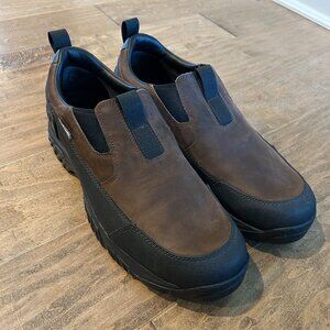 TIMBERLAND men's waterproof brown & black low slip-on boots (12)